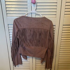 Brown/Purple Fringe Jacket